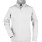 James+Nicholson JN52 Damen-Kapuzenpullover mit Reißverschluss – Weiß S