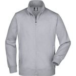 James+Nicholson JN46 Herren-Kapuzenpullover mit Reißverschluss – Grau meliert S
