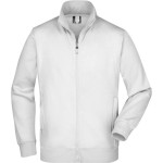 James+Nicholson JN46 Herren-Kapuzenpullover mit Reißverschluss – Weiß S