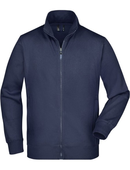 Pánská mikina na zip James+Nicholson JN46 - Navy L
